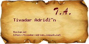 Tivadar Adrián névjegykártya