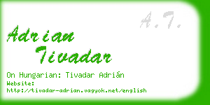 adrian tivadar business card