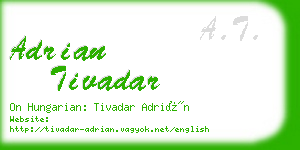 adrian tivadar business card